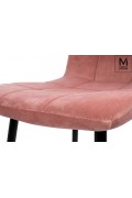 MODESTO krzesło CARLO pudrowy róż - welur, metal - Modesto Design